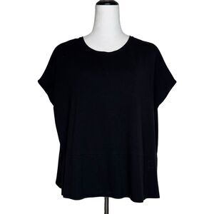 COS Womens Oversized Boxy Top Size XS Black Batwing Minimalist Timeless Capsule